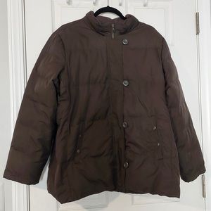 ✨SOLD✨Gap Y2K Vintage Dark Brown Big Button Winter Coat